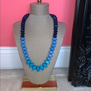 Three shades blue necklace